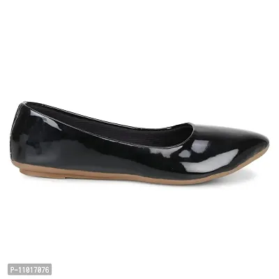 Dhairya Collection Ladies Flat Pointed Official Belly Black-thumb5