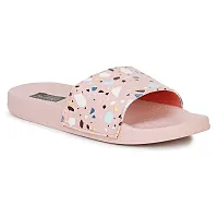 Dhairya Collection Women's Stylish Marble Design Slipper (Pink, 4)-thumb3
