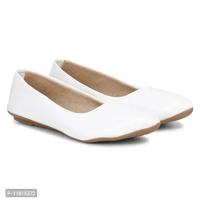 Dhairya Collection Ladies Pointed Belly White