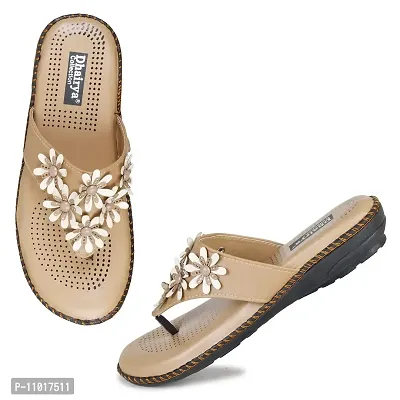 Ladies Soft Flower Design Doctor Slipper-thumb2