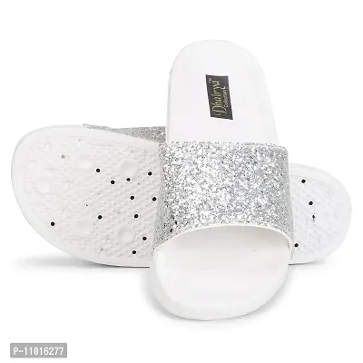 Ladies sparkly flip online flops