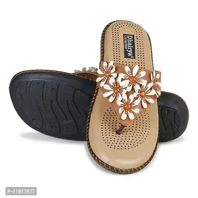 Ladies Soft Flower Design Doctor Slipper-thumb3