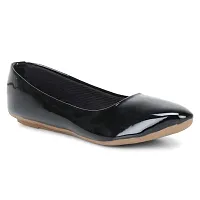 Dhairya Collection Ladies Flat Pointed Official Belly Black-thumb3