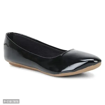 Dhairya Collection Ladies Flat Pointed Official Belly Black-thumb4