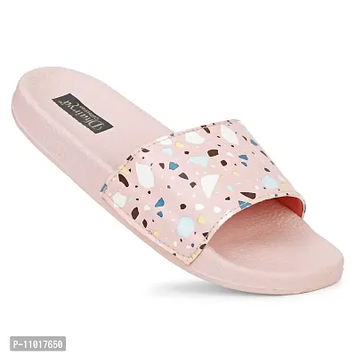 Dhairya Collection Women's Stylish Marble Design Slipper (Pink, 4)-thumb2