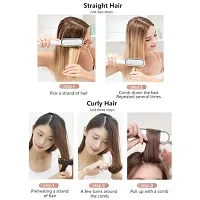 Electric Heating Hair Styling Straightener And Curler Comb Brush For Men and Women (White Colour)-thumb2