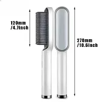 Electric Heating Hair Styling Straightener And Curler Comb Brush For Men and Women (White Colour)-thumb3