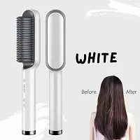 Electric Heating Hair Styling Straightener And Curler Comb Brush For Men and Women (White Colour)-thumb4