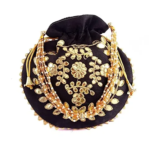 DIGILOOP HER STORE & MORE Rajasthani Potli Bag | Stylish Potli Bags For Women | Ethnic Handbags With Embroidery Work For Party, Wedding