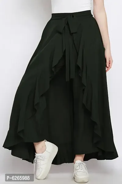 Trendy Attractive Crepe Stitched Skirt Palazzo