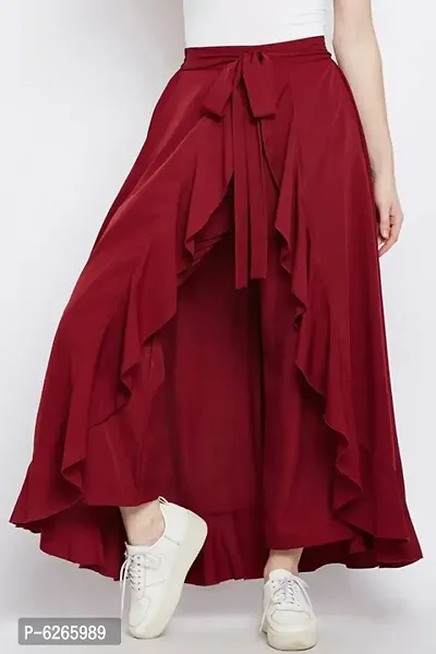 Trendy Attractive Crepe Stitched Skirt Palazzo-thumb0
