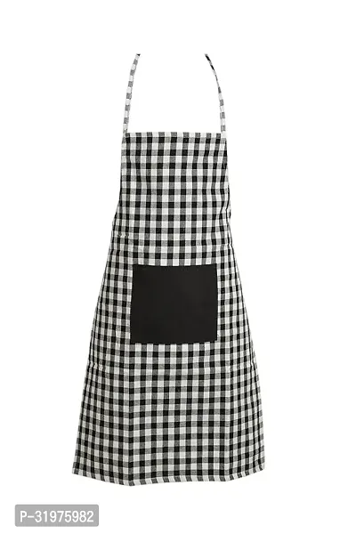 Stylish Waterproof Cotton Checked Aprons with Kitchen Napkin