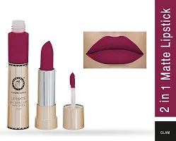 Colors Queen Long Lasting Matte Lipstick (Glam) With Lip Balm-thumb1