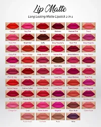 Colors Queen 2 In 1 Matte Lip Gloss 10ml  Lipstick Love Peach 2.5 gm-thumb3