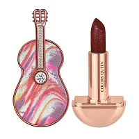 Colors Queen Glitter Lipstick Rockstar Non Transfer, Matte Finish, Smudge Proof, Water Proof, 12 hr Stay Sepia Brown (3g)-thumb2