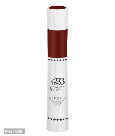 Beauty Berry Matte Lips 2 IN 1 Long Lasting Gloss Matte Lipstick (Coffee)-thumb2