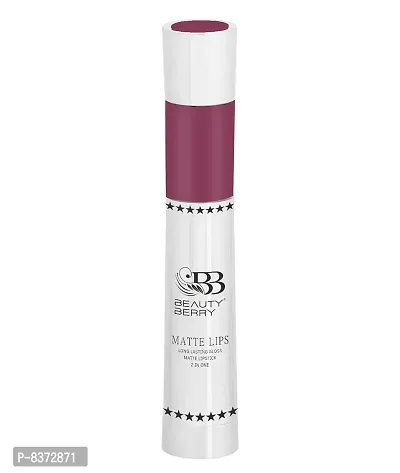 Beauty Berry Matte Lips 2 IN 1 Long Lasting Gloss Matte Lipstick (Coral)-thumb2