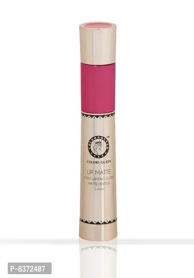 Colors Queen Long Lasting Matte Lipstick (Rose Pink) With Lip Balm-thumb4