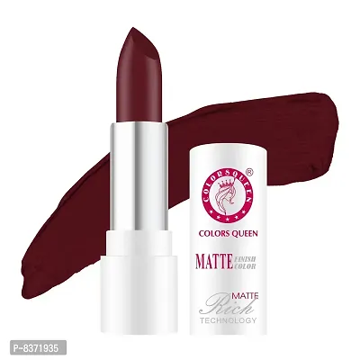 COLORS QUEEN Waterproof Non Transferable Rich Matt Lipstick for Women and Girls (Maroon) (14)