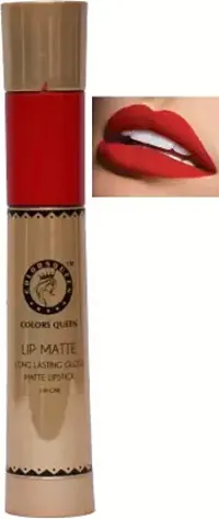 COLORS QUEEN Lip Matte 2in1 Long Lasting Gloss  Matte Lipstick (Indian Red, 13 ml)-thumb2