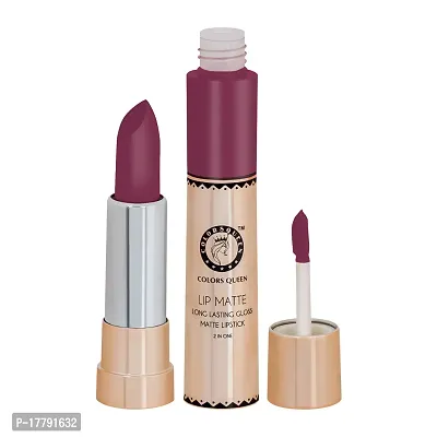 Colors Queen 2 in 1 Matte Lipstick Lip Matte Long Lasting Gloss, Waterproof, Non Transferable Pink My Way (8 Gram)-thumb3