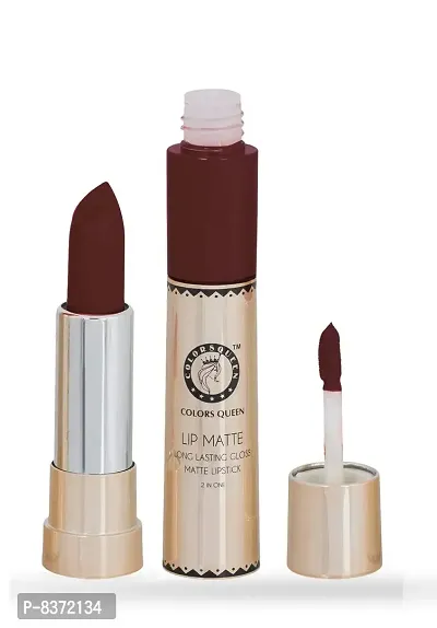 Colors Queen Lip Matte 2in1 Lipstick (Coffee, 8g)