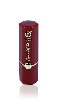 Colors Queen French Matte Lipstick (Bridal Maroon) With Soft Kajal-thumb3