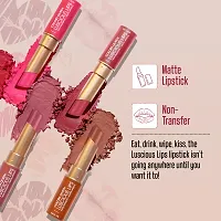 Colors Queen Luscious Lips - Non Transfer Creamy Matte Lipstick Highly Pigmented with Smooth Application Long Lasting Lipstick Waterproof Smudge Proof Lipstick for Women (Naughty Nude - 3.5g)-thumb3