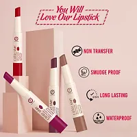 Colors Queen Kiss Proof Non Transfer Matte Lipsticks (Glam Pink)-thumb3