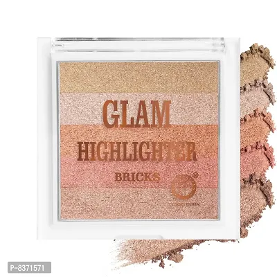 Colors Queen Professional make up Shimmer Glam highlighter Brick-thumb3