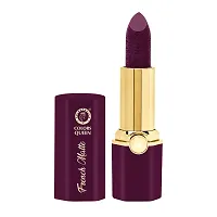 Colors Queen Non transfer French Matte Waterproof Matte Lipsticks (Wine)-thumb2