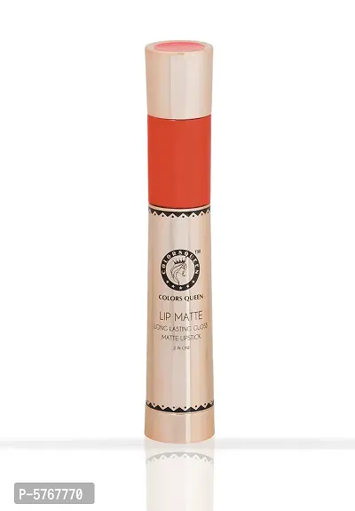 2-In-1 Long Lasting Matte Lipstick (Peach Orange)-thumb3