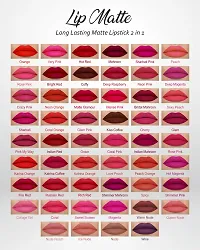 2 In 1 Long Lasting Matte Lipstick Nude Peach Makeup Lips-thumb3