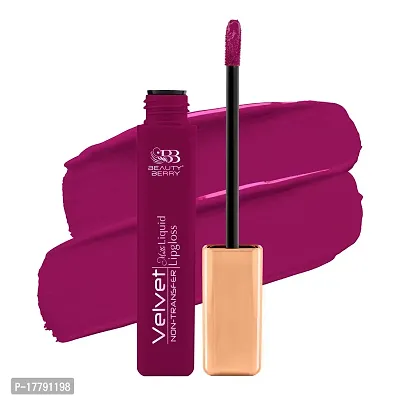 Beauty Berry Velvet Non Transfer Liquid Lipstick for Women (Pearly Magenta)