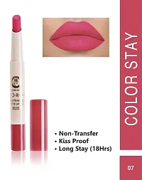 Colors Queen Non Transfer Long Lasting Matte Lipstick (Neon Pink)_With Lip Pencil-thumb1