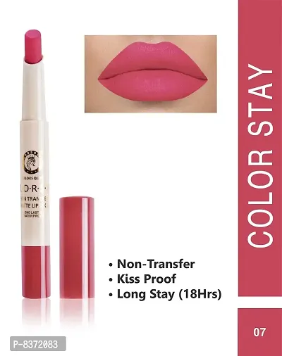 Colors Queen Non Transfer Long Lasting Matte Lipstick (Neon Pink)_With Lip Pencil-thumb2