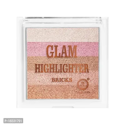 Classic Glam Highlighter For Face Makeup |Highly Pigmented Powder Highlighter Makeup | Multi Color Face Highlighter Palette - Shade- 7, 12G-thumb3