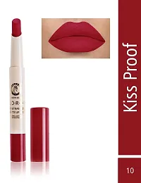 Colors Queen Non Transfer Matte Lipstick (Indian Red) With lip Pencil-thumb1