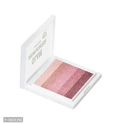 Classic Glam Highlighter For Face Makeup | Highly Pigmented Powder Highlighter Makeup | Multi Color Face Highlighter Palette - Shade- 8, 12G-thumb2