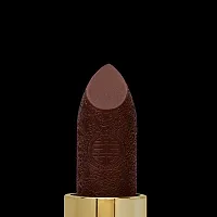 Colors Queen French Matte Waterproof Lipstick Enriched with Moisture, Single Stroke Application Non Sticky and Non Drying Creamy Matte Lipstick for Women (Coffee Brown, 3g)-thumb4