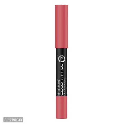 Colors Queen Color It All Lip Crayon Lipstick Long Lasting Lip Crayon Matte Lipstick Waterproof Highly Pigmented Non Transfer Lip Crayon for Women (Peach Love, 3.5 gram)-thumb4