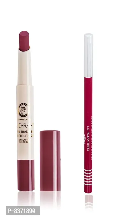 Colors Queen Non Transfer Matte Lipstick (Dark Coral ) With lip Pencil