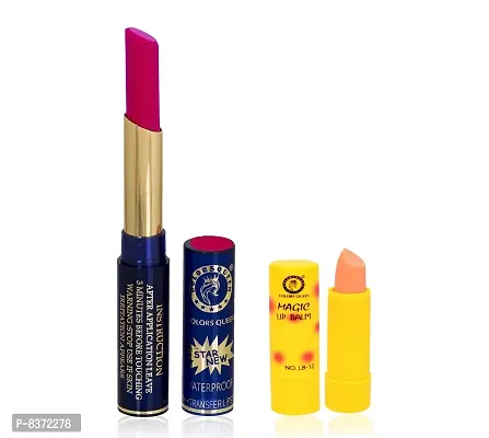 Colors Queen Non Transfer Long Lasting Matte Lipstick (Pink My Way) With Lip Balm