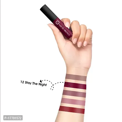 Colors Queen Mellow Matte Lip Cream, Long Wear Liquid Matte Lipstick, Velvety Soft Finish, Weightless Formula, Long Lasting Lipstick, Matte Liquid Lipstick for Women (12 - Stay the Night)-thumb3