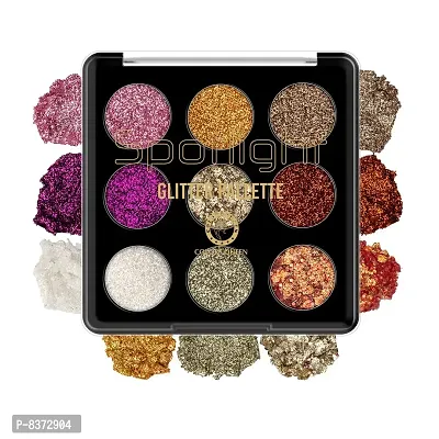 Colors Queen Spotlight Glitter Eyeshadow Palette For Professional Make Up (01)