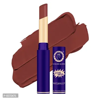 Colors Queen Non-Transfer Matte Lipstick 18Hrs Stay (Brown)-thumb0