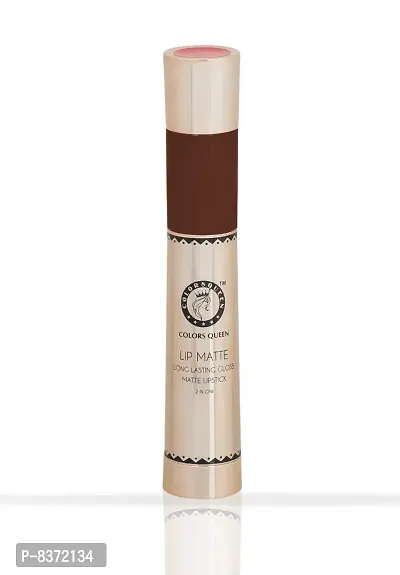 Colors Queen Lip Matte 2in1 Lipstick (Coffee, 8g)-thumb3