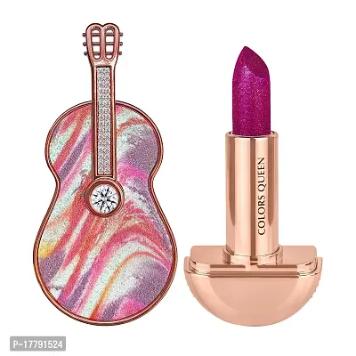 Colors Queen Lipstick Rockstar Lipstick Shimmery Matte Finish, Smudge Proof,12 Hour Stay Fuchsia (3 Gram)-thumb3