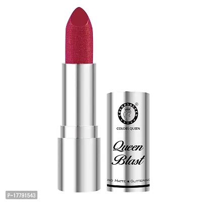 Colors Queen Queen Blast Glittering Matte Lipstick (Radish Red, 3.8 g)