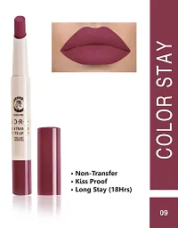 Colors Queen Non Transfer Matte Lipstick (Dark Coral) with soft Kajal-thumb1